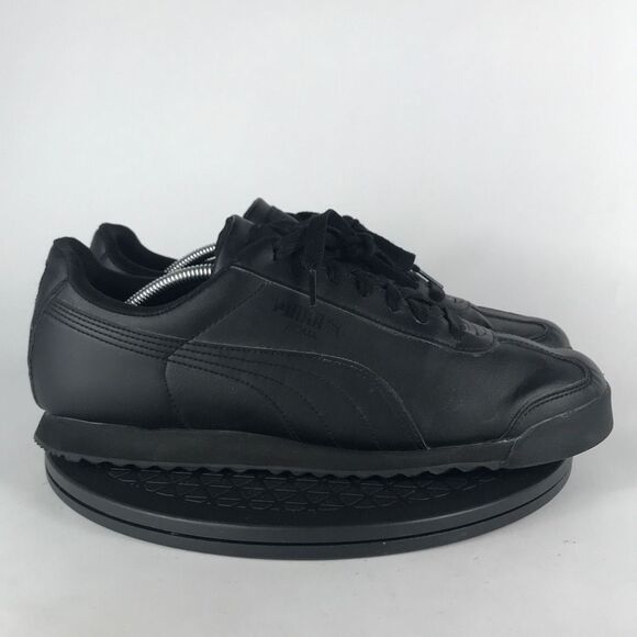 Puma Roma Black Leather Athletic Running Shoes 353572-17 Men’s Size 12 - Picture 4 of 12